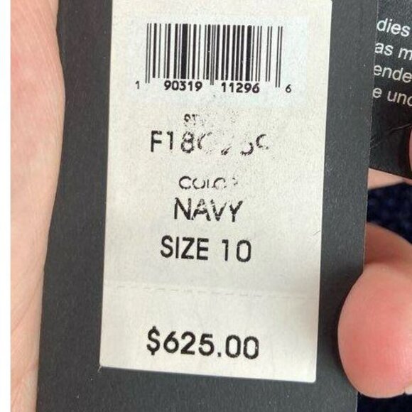 NWT Rachel Zoe Sparkling Navy Blue Sequin Bias Cut Mermaid Long Gown Dress 10 - Picture 6 of 7